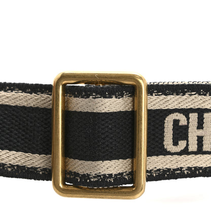 Christian Dior Canvas Embroidered Shoulder Strap Black 8 of 8