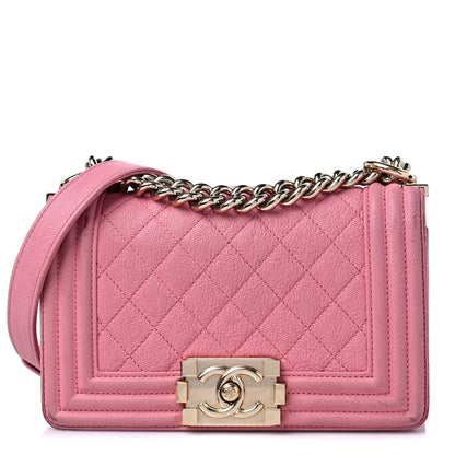 Chanel Caviar Quilted Small Boy Flap Pink 1 of 15
