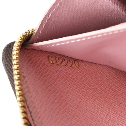 Louis Vuitton Damier Ebene Clemence Wallet Rose Ballerine 7 of 7