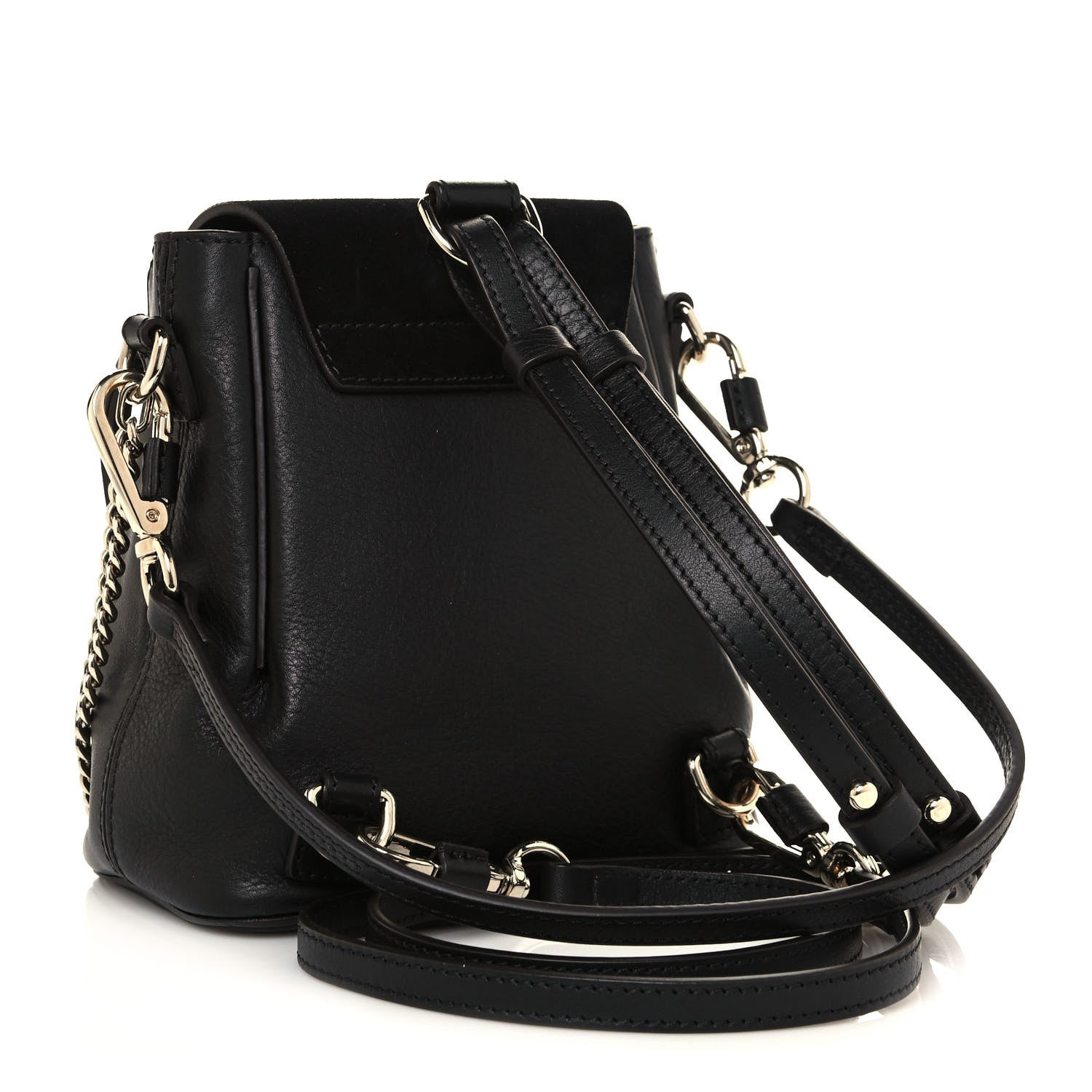 Chloe Suede Calfskin Mini Faye Backpack Black 2 of 12