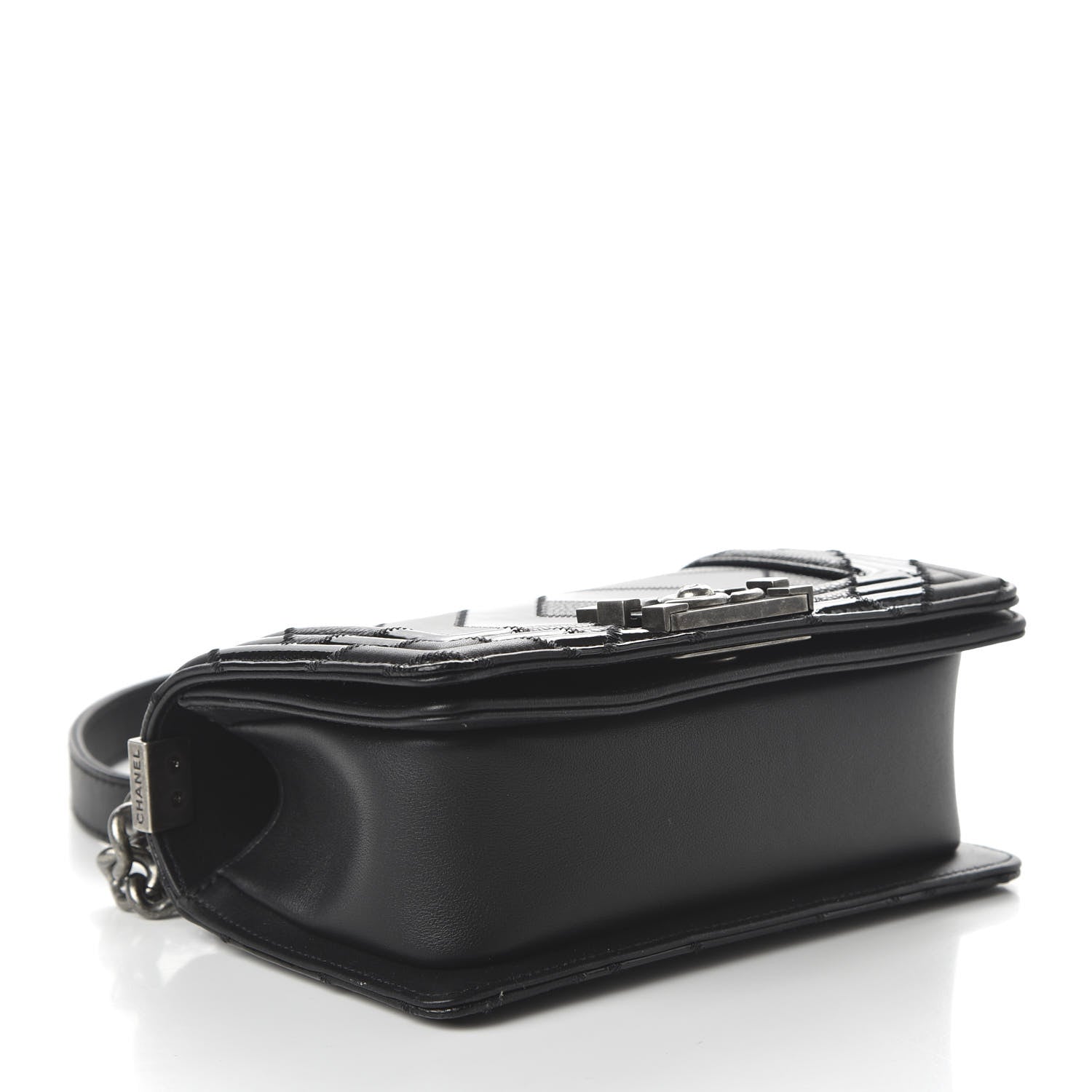 Chanel Calfskin Patent Calfskin Caviar Small Boy Flap Black 4 of 11