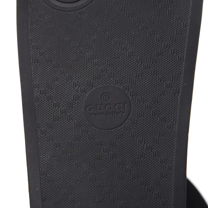 Gucci Rubber Web Mens Pool Slide Sandals 8 Black Green Red 6 of 9
