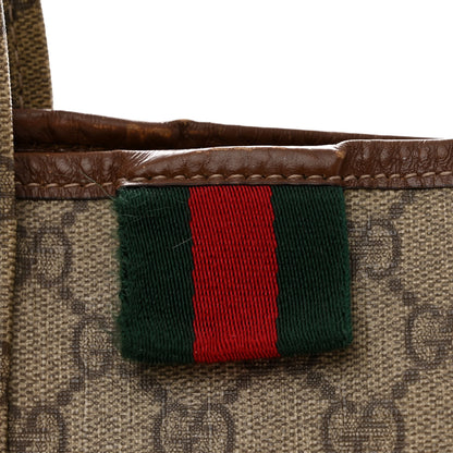 Gucci GG Plus Monogram Medium Signature Web Loop Tote Brown 10 of 12