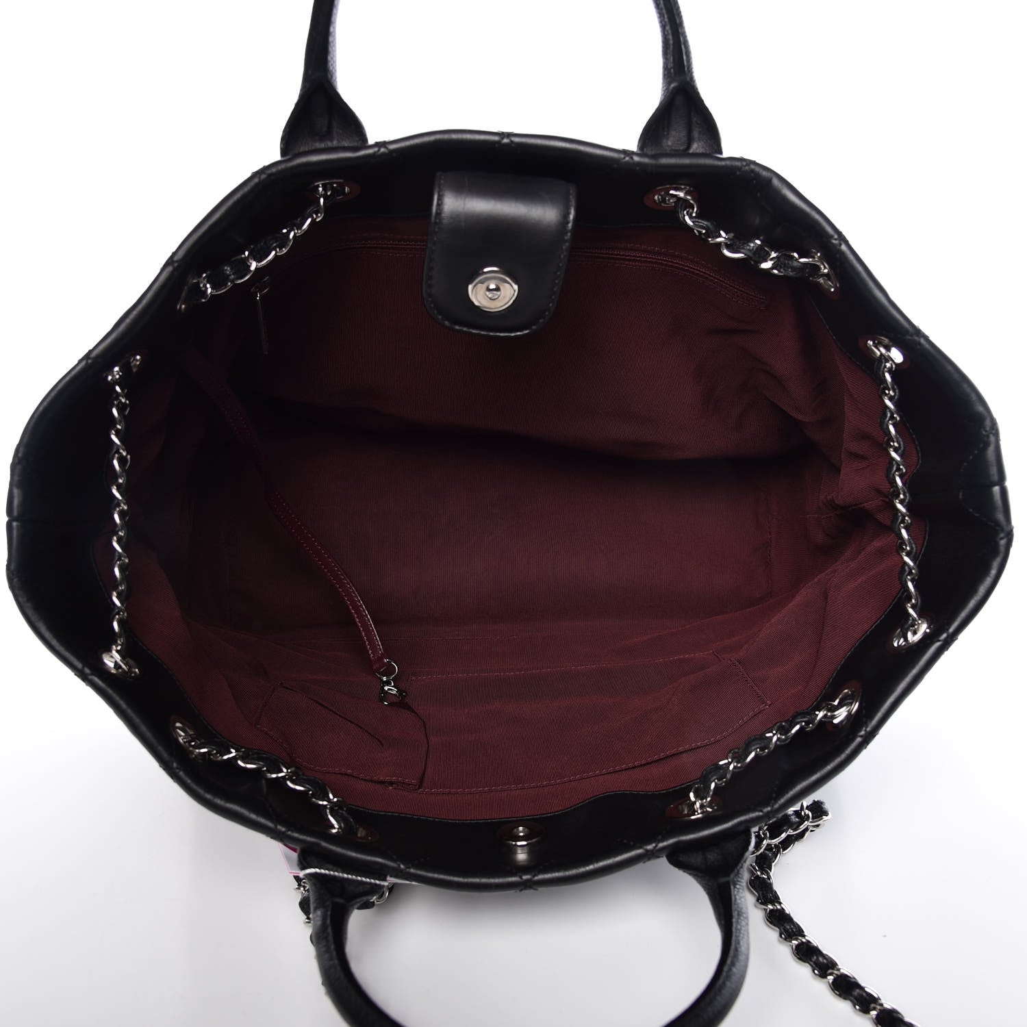 Chanel Calfskin Caviar Quilted Large Shopping Tote Black 5 of 9