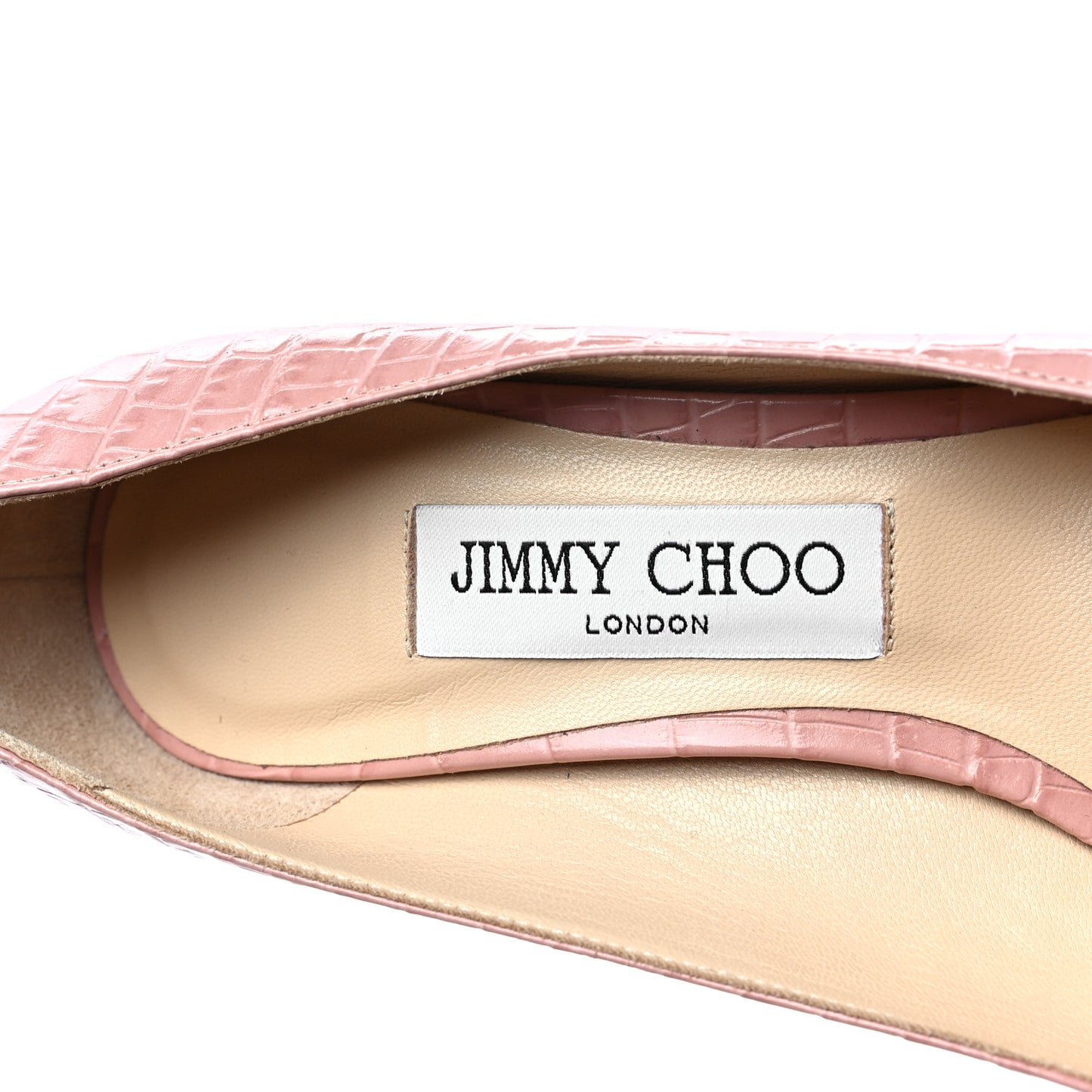 Crocodile Embossed Calfskin Love 85 Pump 37 Blush