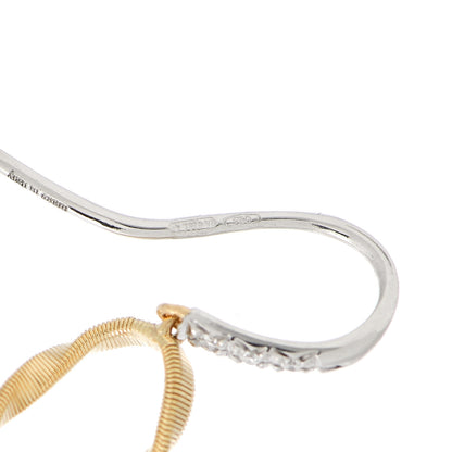 Marco Bicego 18K Yellow White Gold Diamond Marrakech Onde Double Drop Earrings 6 of 6