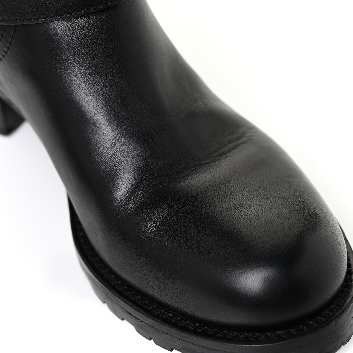 Valentino Garavani Calfskin Rockstud 30mm Biker Boots 37 Black 10 of 16