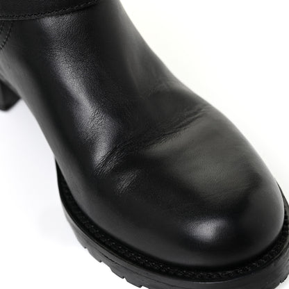 Valentino Garavani Calfskin Rockstud 30mm Biker Boots 37 Black 10 of 16