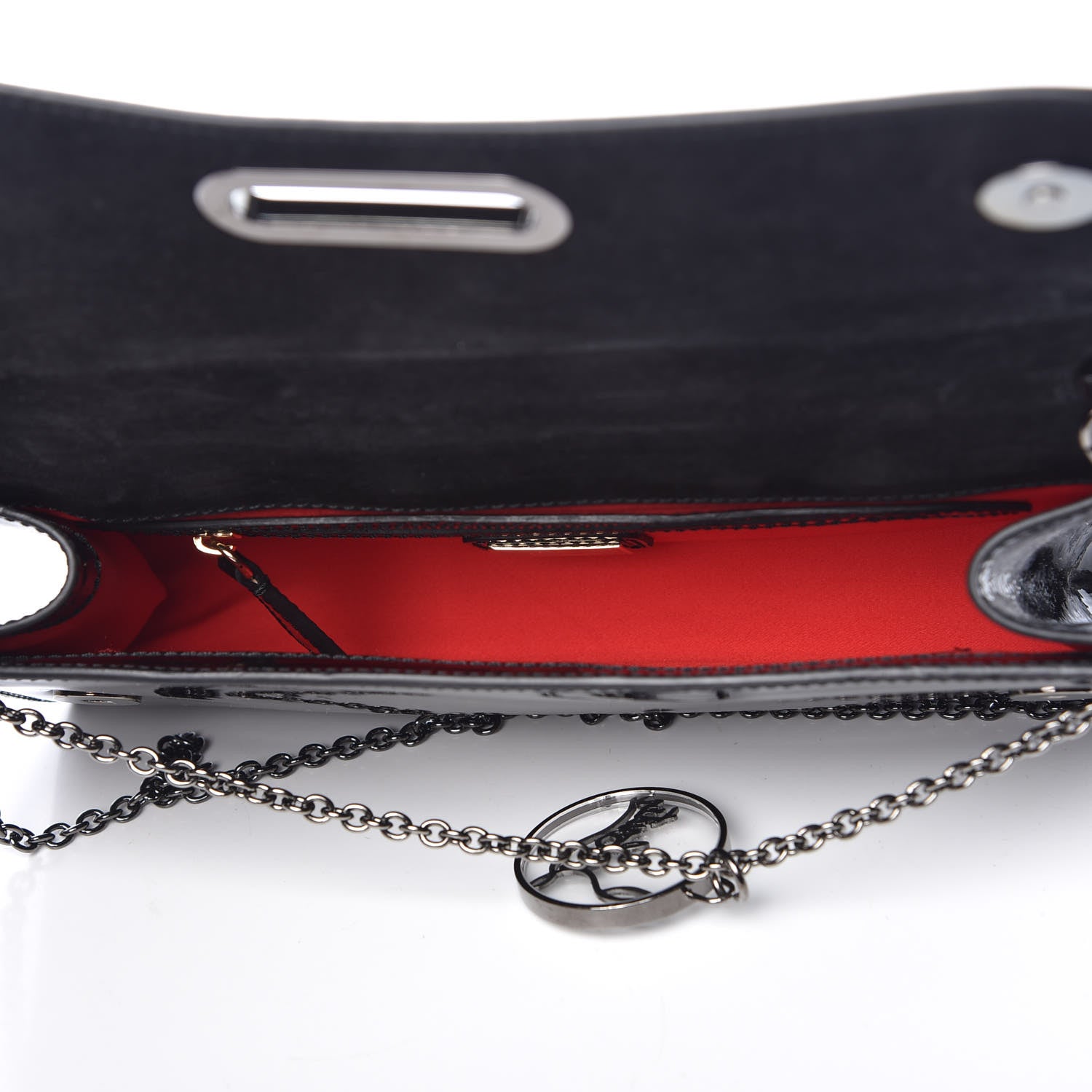 Christian Louboutin Patent Riviera Clutch Black 5 of 9