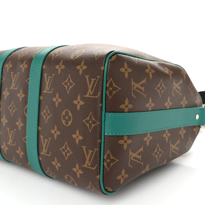 Louis Vuitton Monogram Macassar Keepall Bandouliere 35 Borneo Green 8 of 9