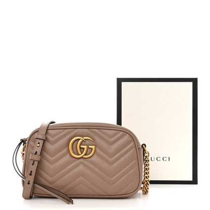 Gucci Calfskin Matelasse Small GG Marmont Chain Shoulder Bag Porcelain Rose 11 of 11