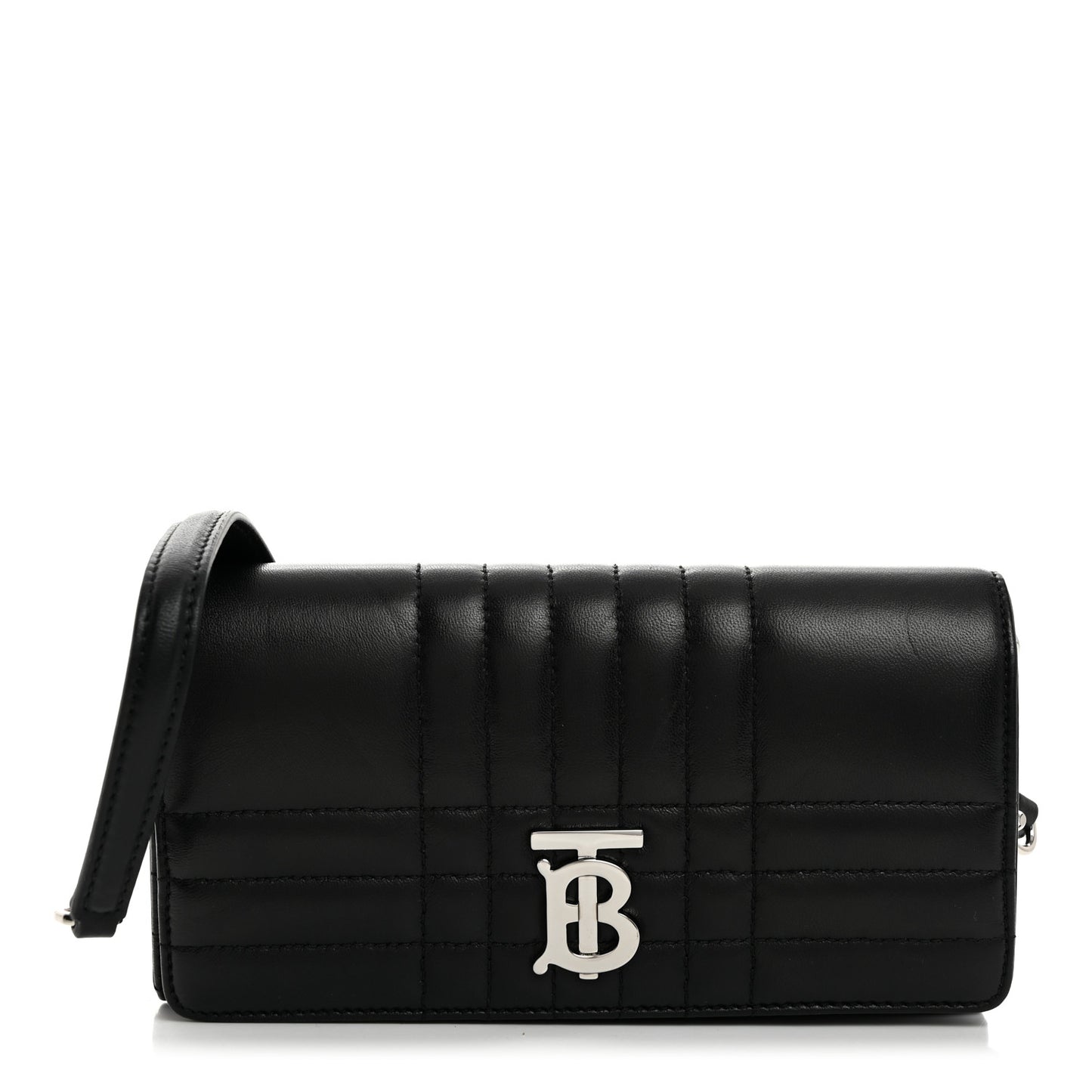 Lambskin Quilted Lola Chain Wallet Black