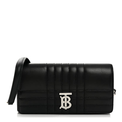 Burberry Lambskin Quilted Lola Chain Wallet Black 1 of 10