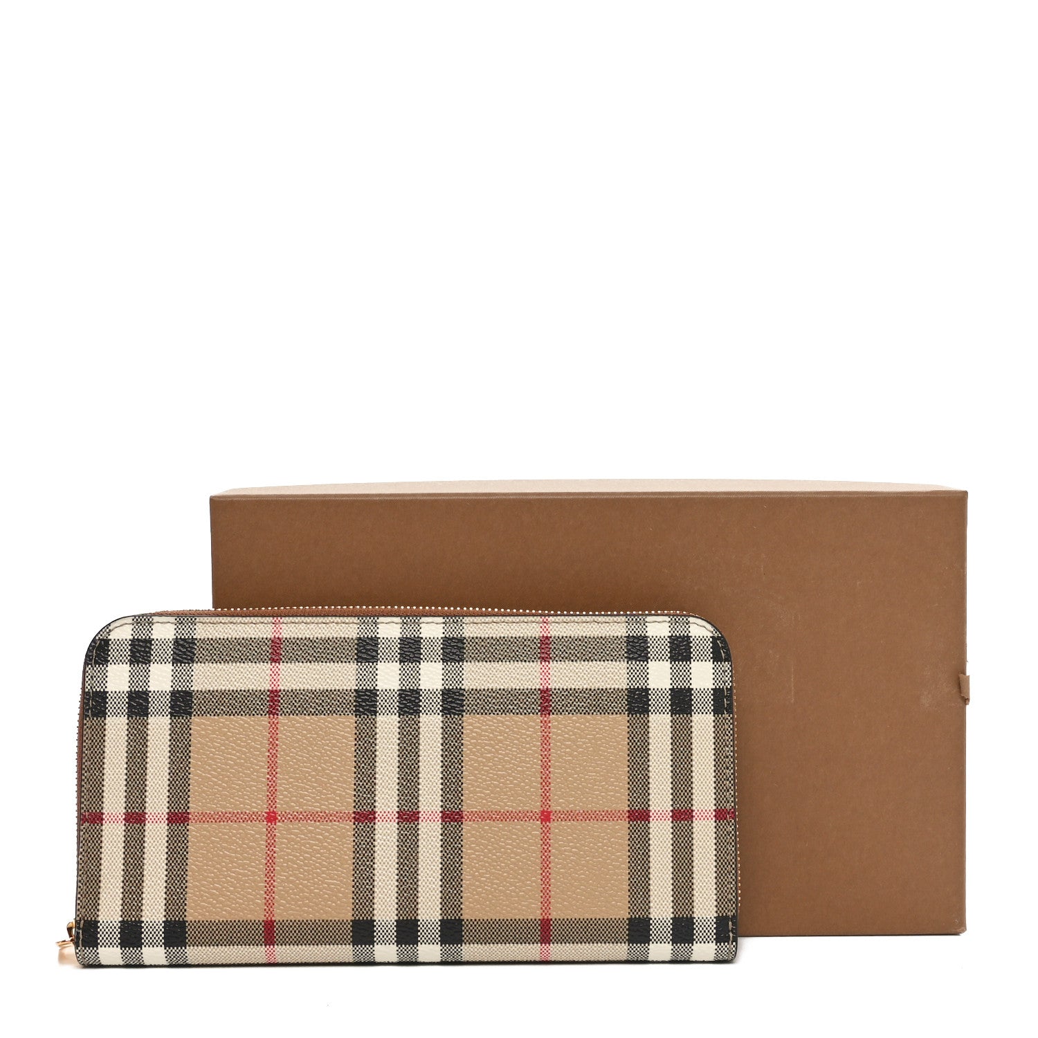 Burberry Vintage Check Elmore Zip Around Wallet Brown 10 of 10
