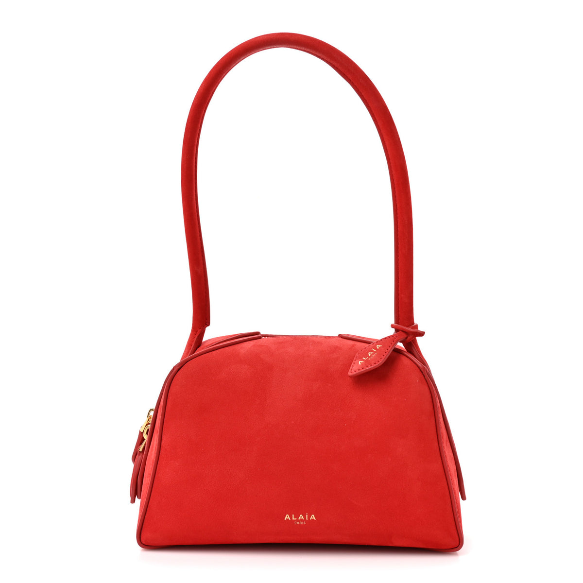 Alaia Suede Mini Le Bouledogue Bag Red 1 of 13