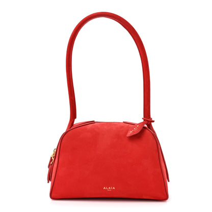 Alaia Suede Mini Le Bouledogue Bag Red 1 of 13