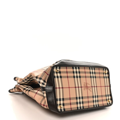 Burberry Haymarket Check Medium Golderton Tote Chocolate 4 of 10