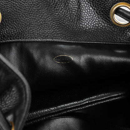 Chanel Caviar CC Drawstring Shoulder Bag Black 8 of 9