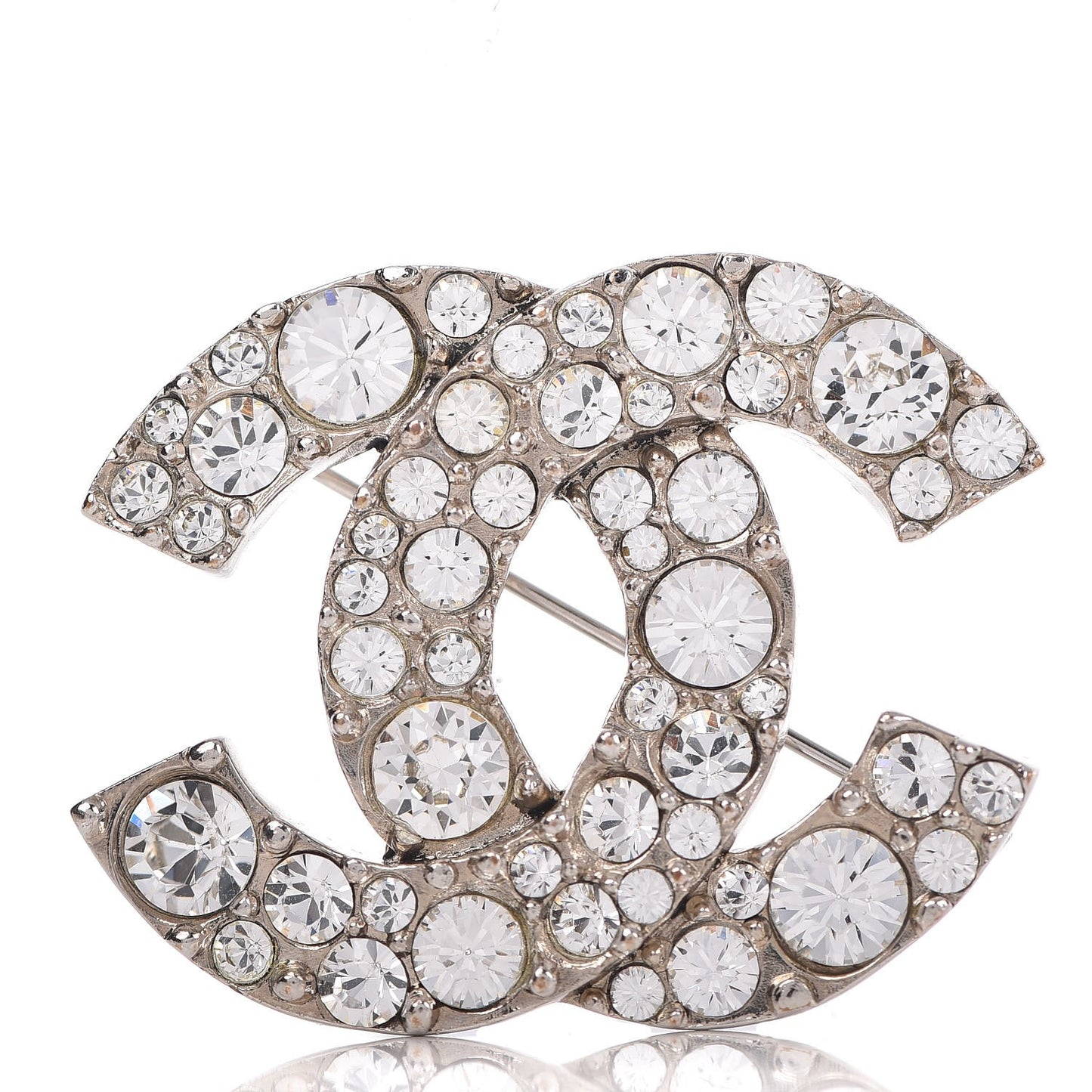 Crystal CC Brooch Silver