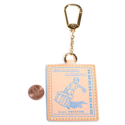 Louis Vuitton Vachetta Groom Key Ring Bag Charm Blue 2 of 6