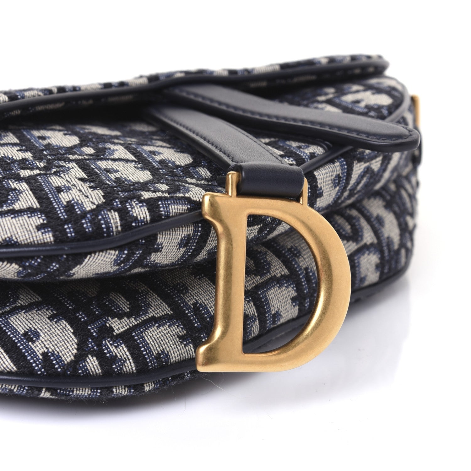 Christian Dior Oblique Mini Saddle Bag Blue 11 of 14