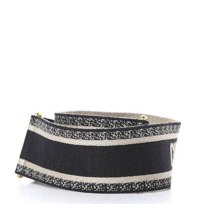 Christian Dior Canvas Embroidered Shoulder Strap Blue 2 of 5