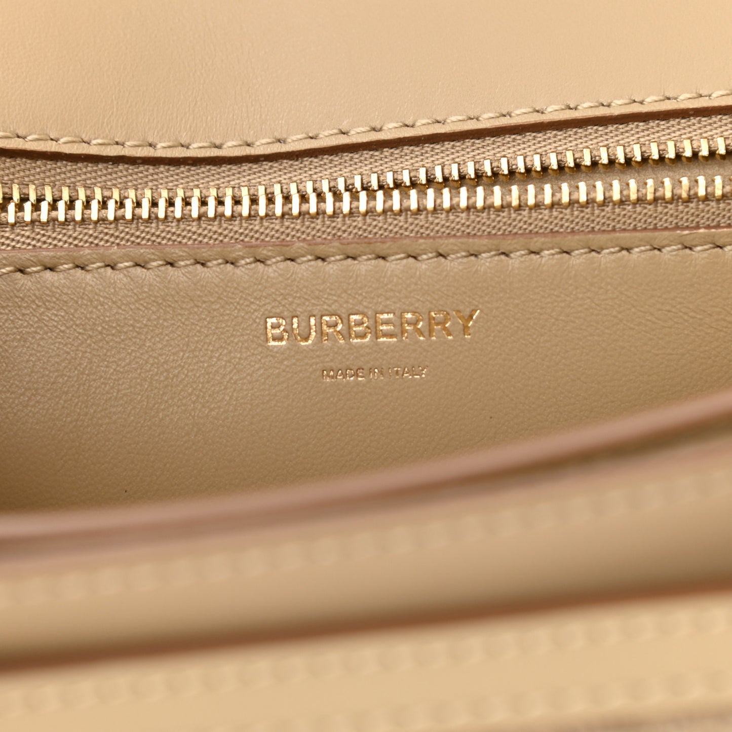 Calfskin Monogram Embossed Medium TB Chain Bag Honey