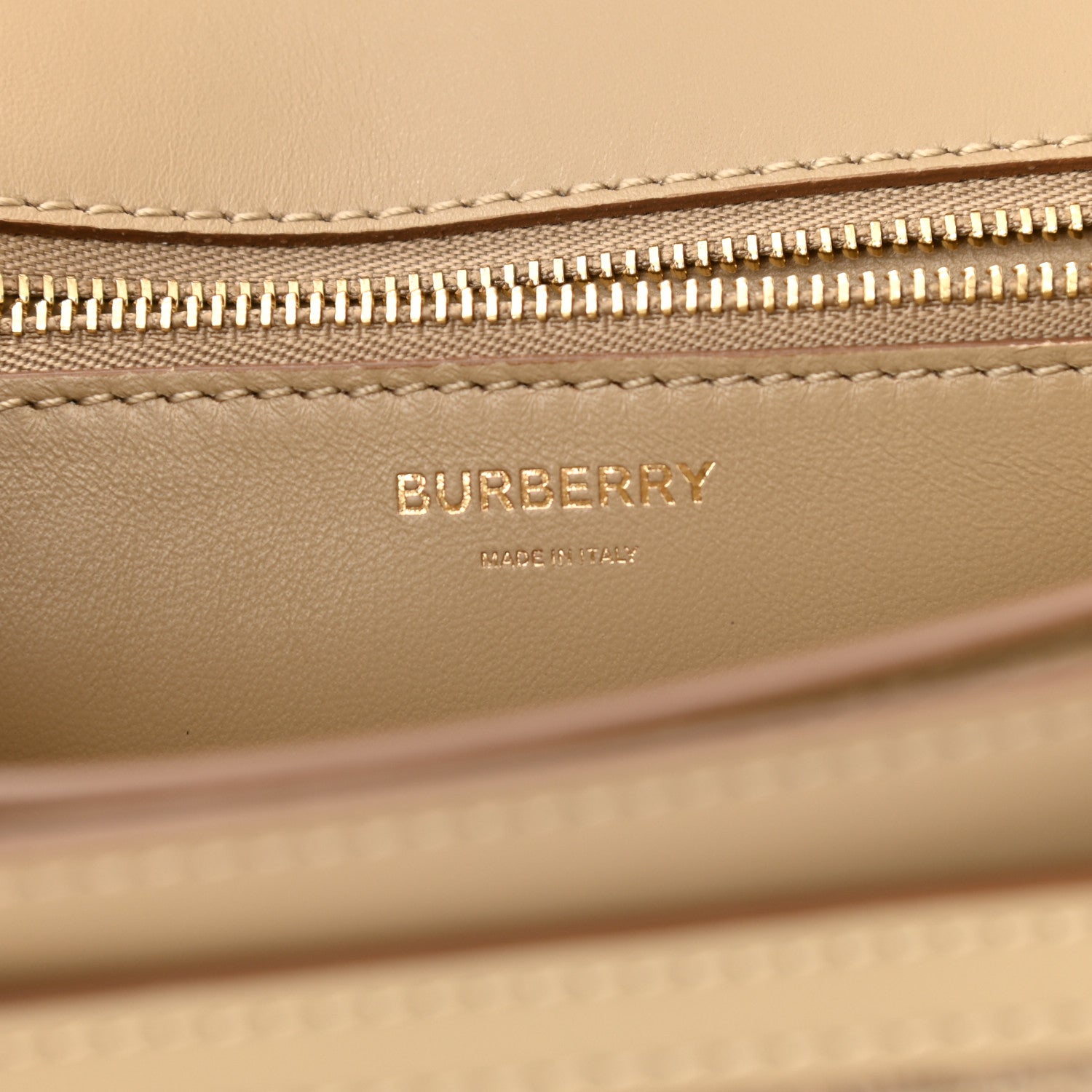 Burberry Calfskin Monogram Embossed Medium TB Chain Bag Honey 6 of 9