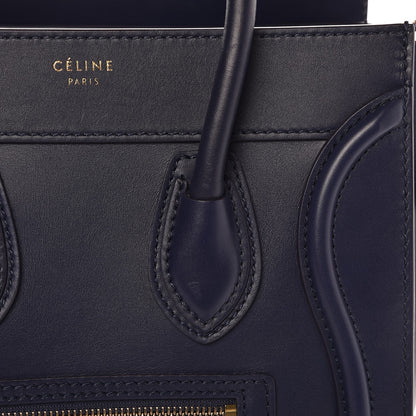 Celine Smooth Calfskin Micro Luggage Navy Blue 10 of 14
