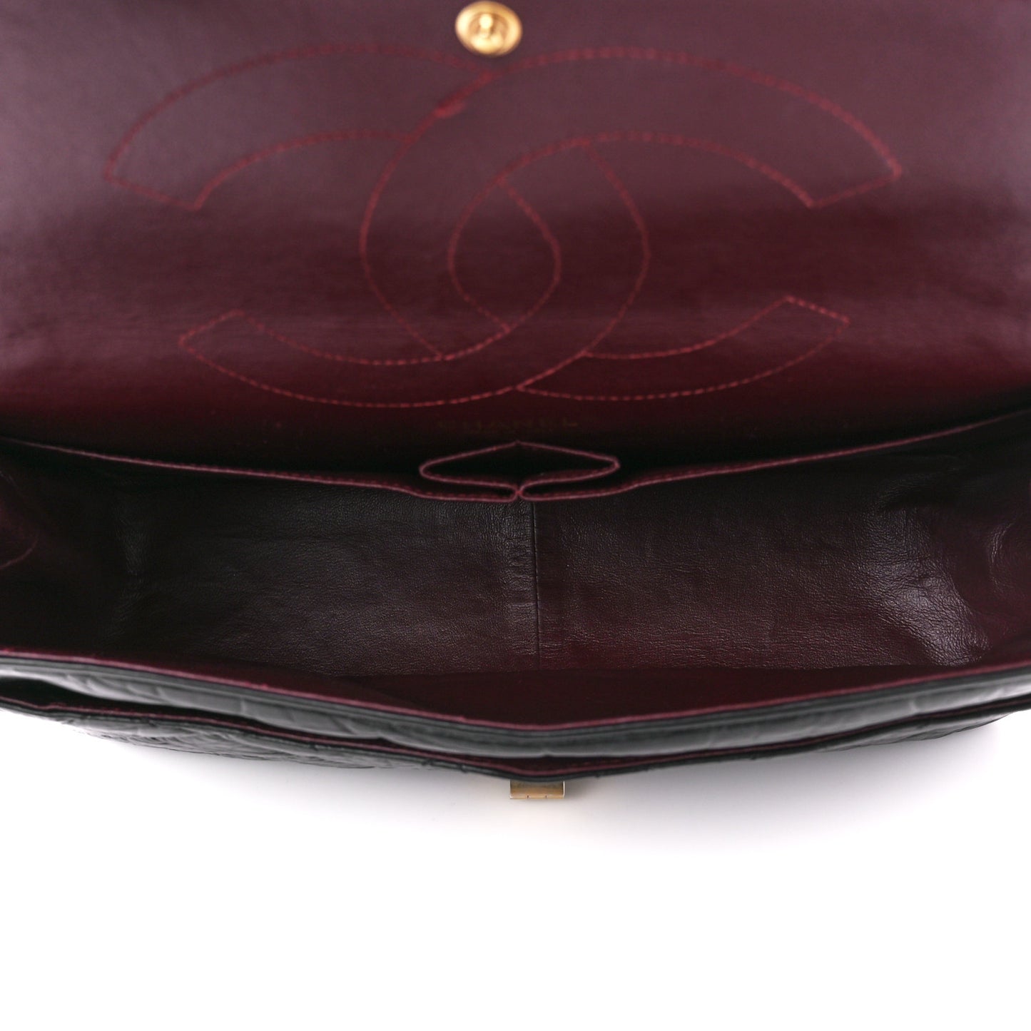 Aged Calfskin Quilted 2.55 Reissue 227 Flap Black