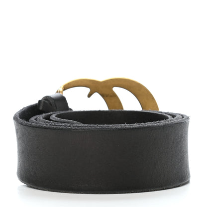 Gucci Faded Calfskin Double G 40mm Belt 80 32 Black 2 of 5