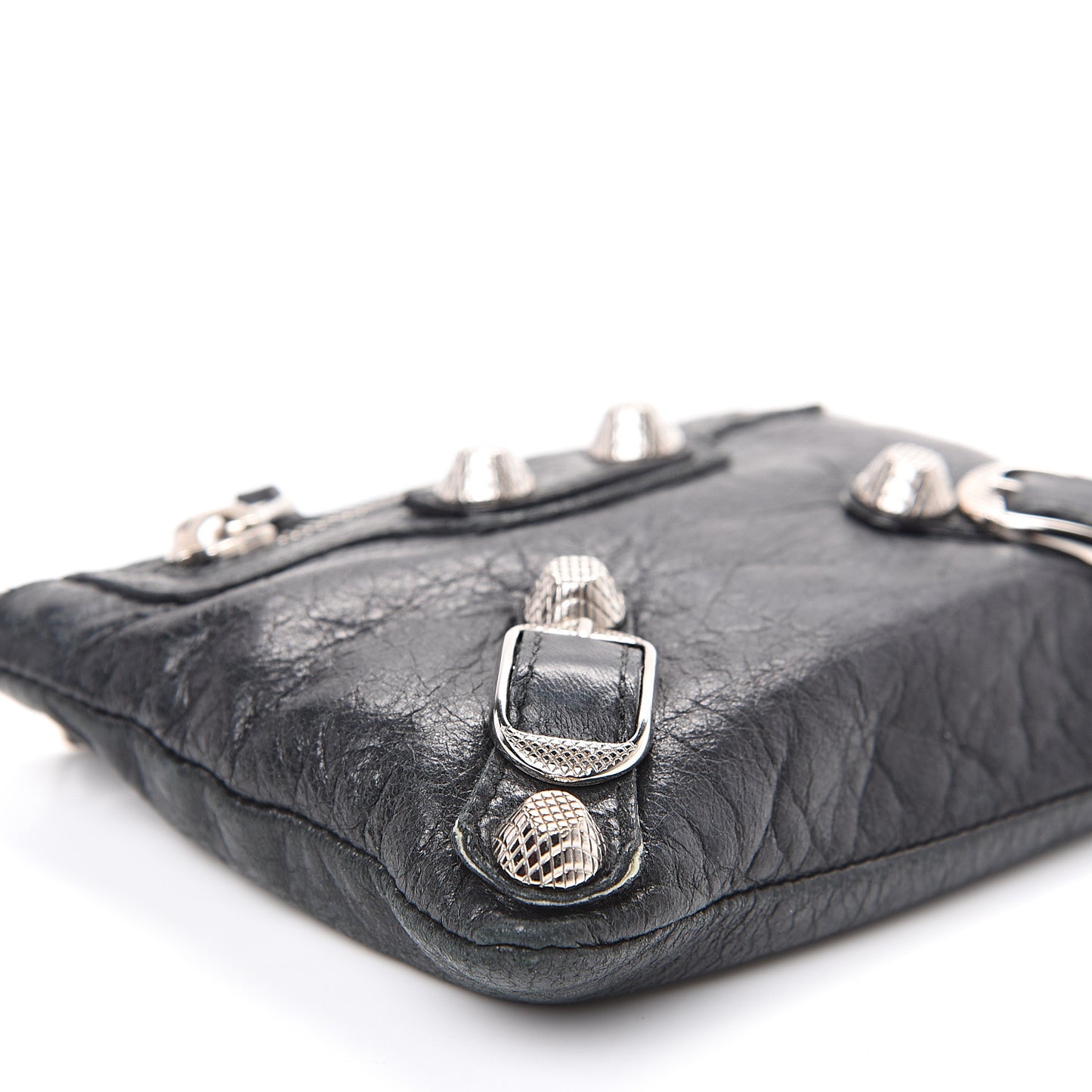 Agneau Giant 12 Silver Hardware M Porte-Monnaie Coin Purse Black