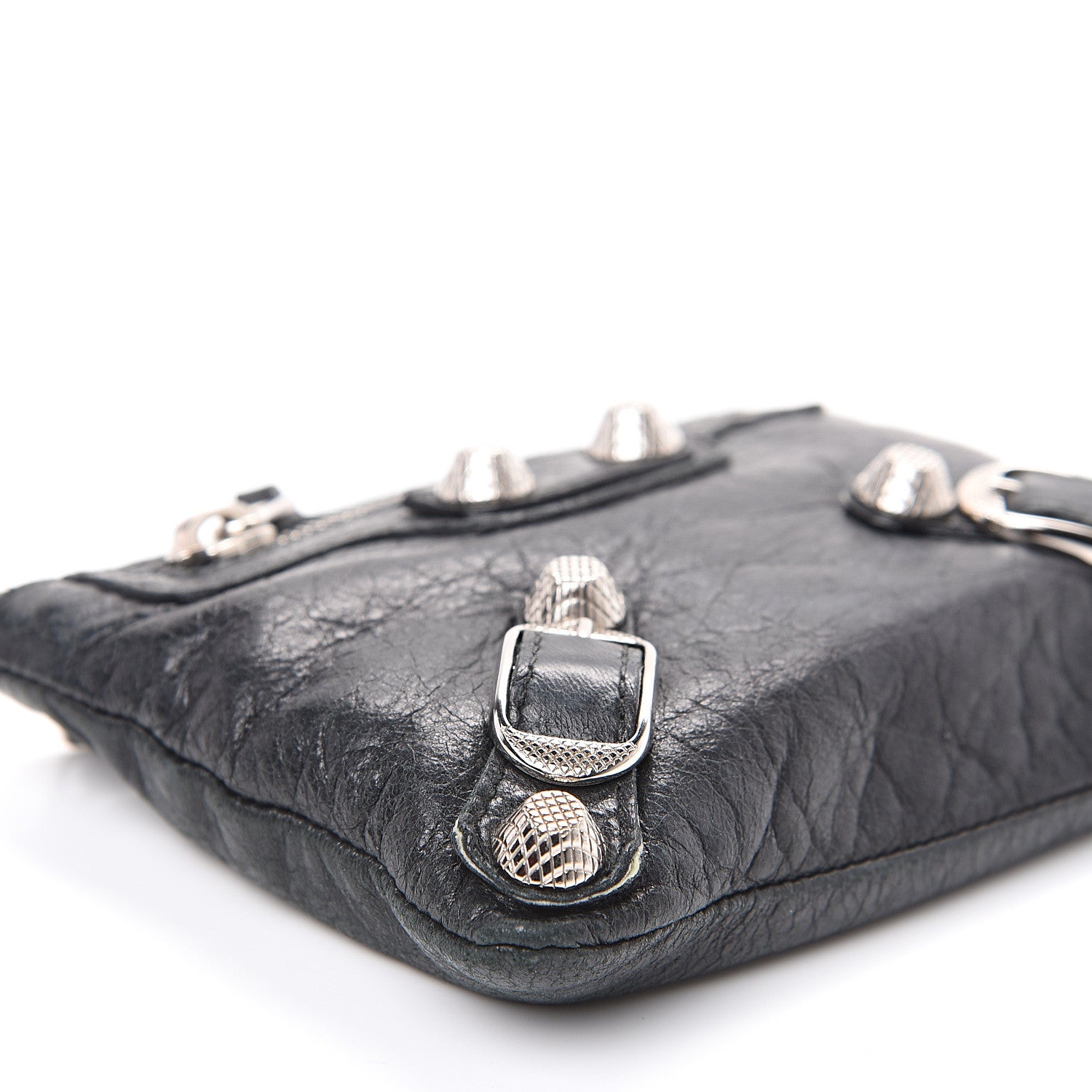 Balenciaga Agneau Giant 12 Silver Hardware M Porte-Monnaie Coin Purse Black 8 of 9