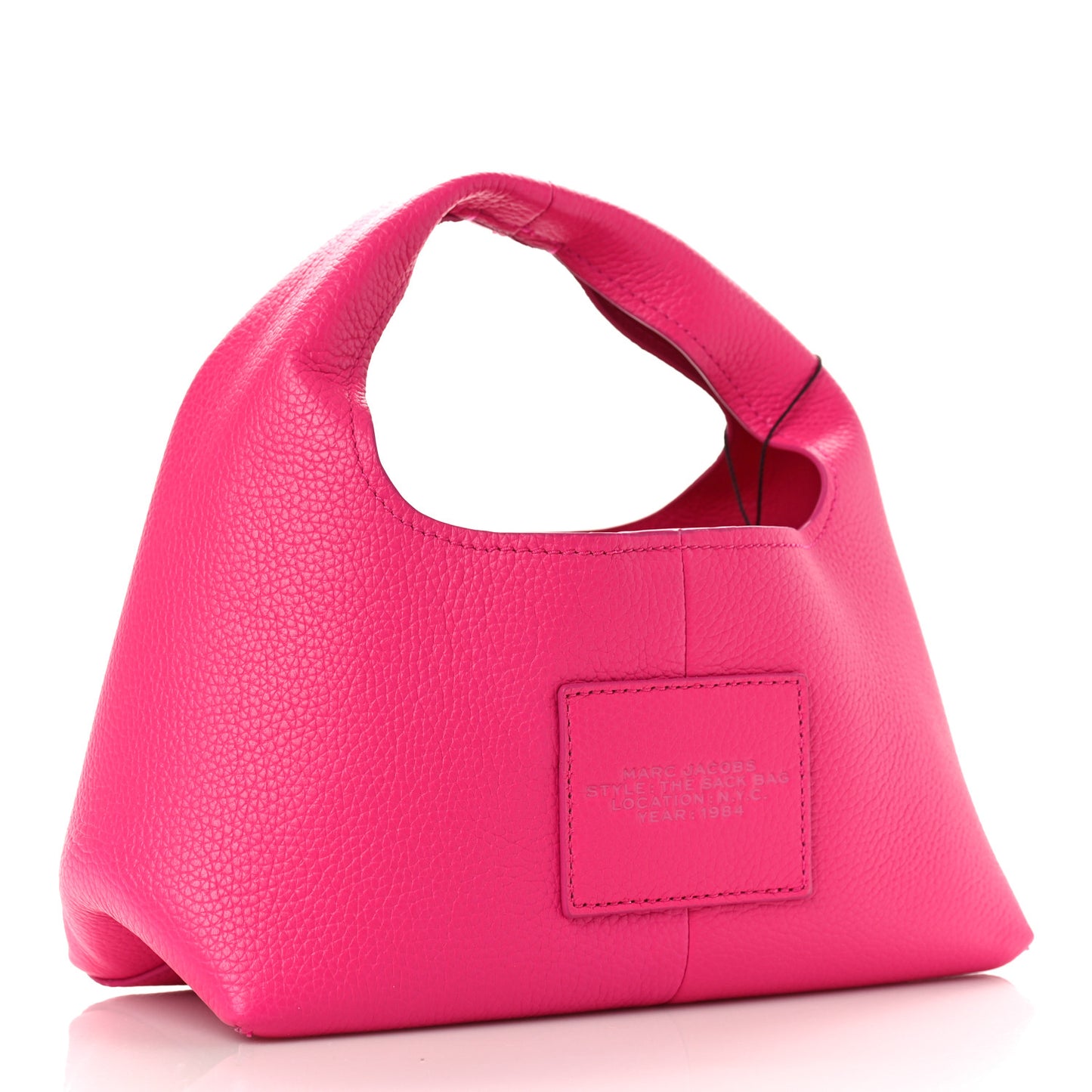 Grained Calfskin Mini The Sack Bag Hot Pink