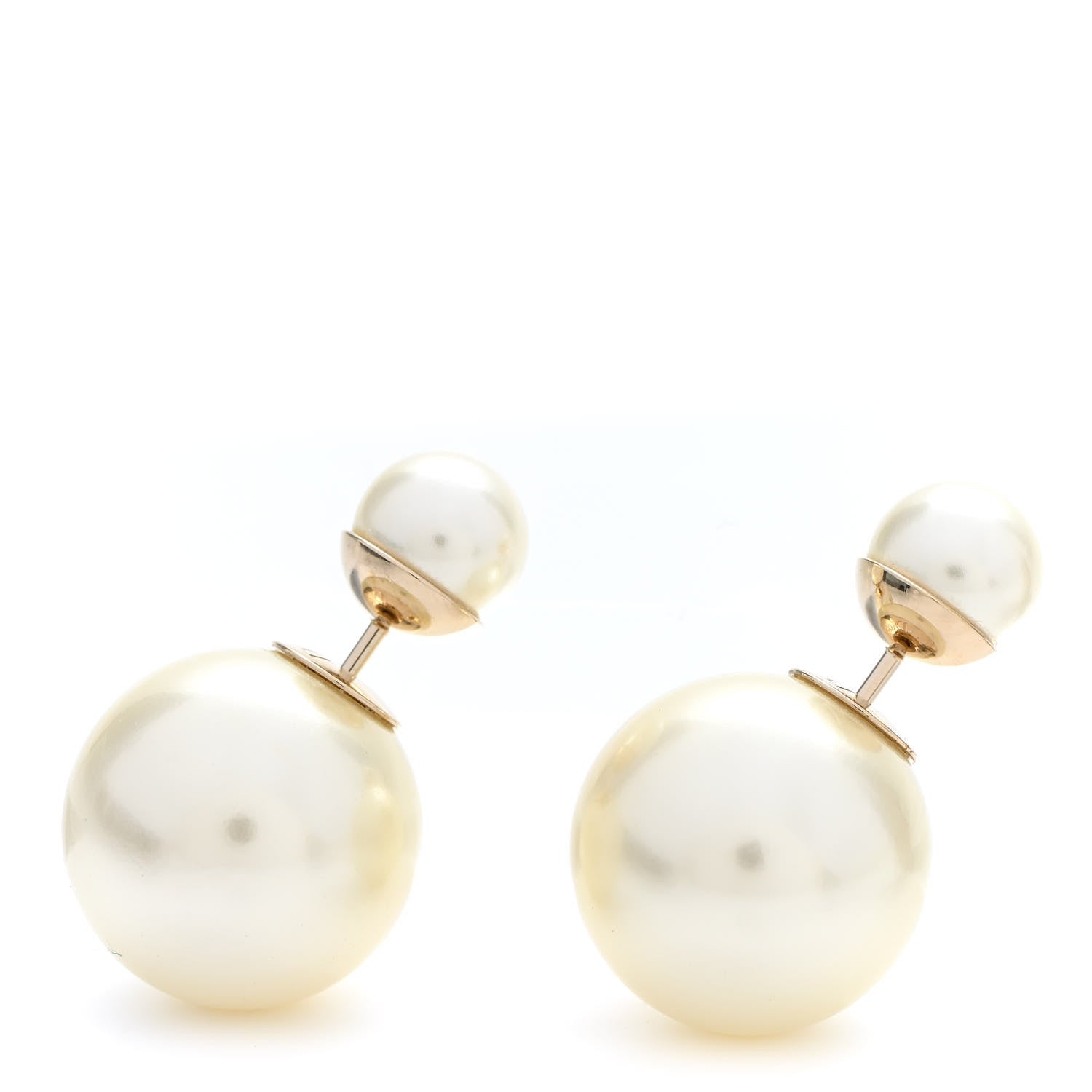 Christian Dior Pearl Mise En Dior Tribal Earrings Gold 1 of 5