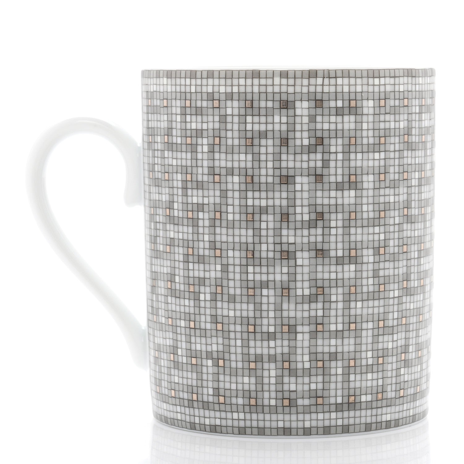 Hermes Porcelain Mosaique au 24 Mug Platinum 3 of 8