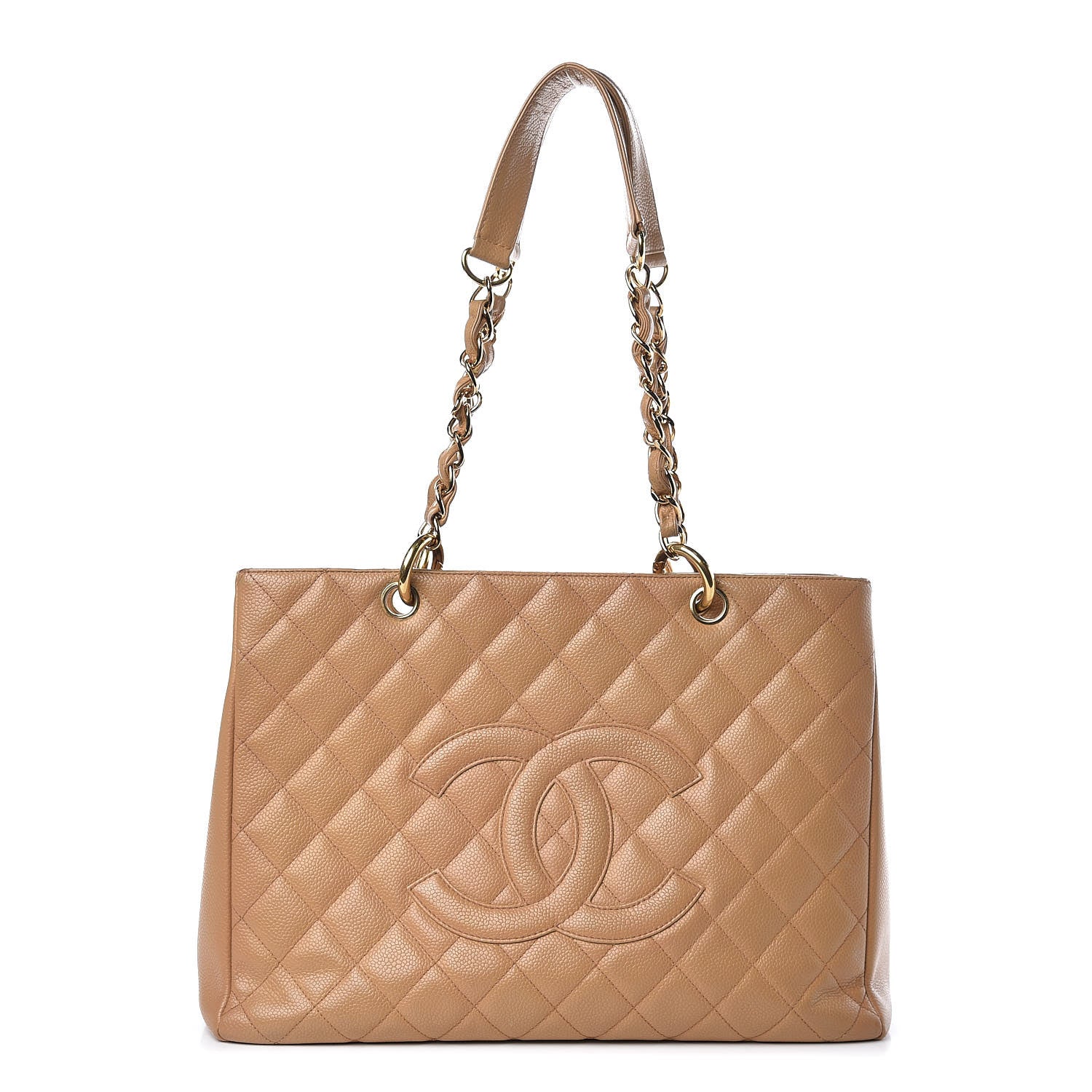 Chanel Caviar Quilted Grand Shopping Tote GST Beige 1 of 15