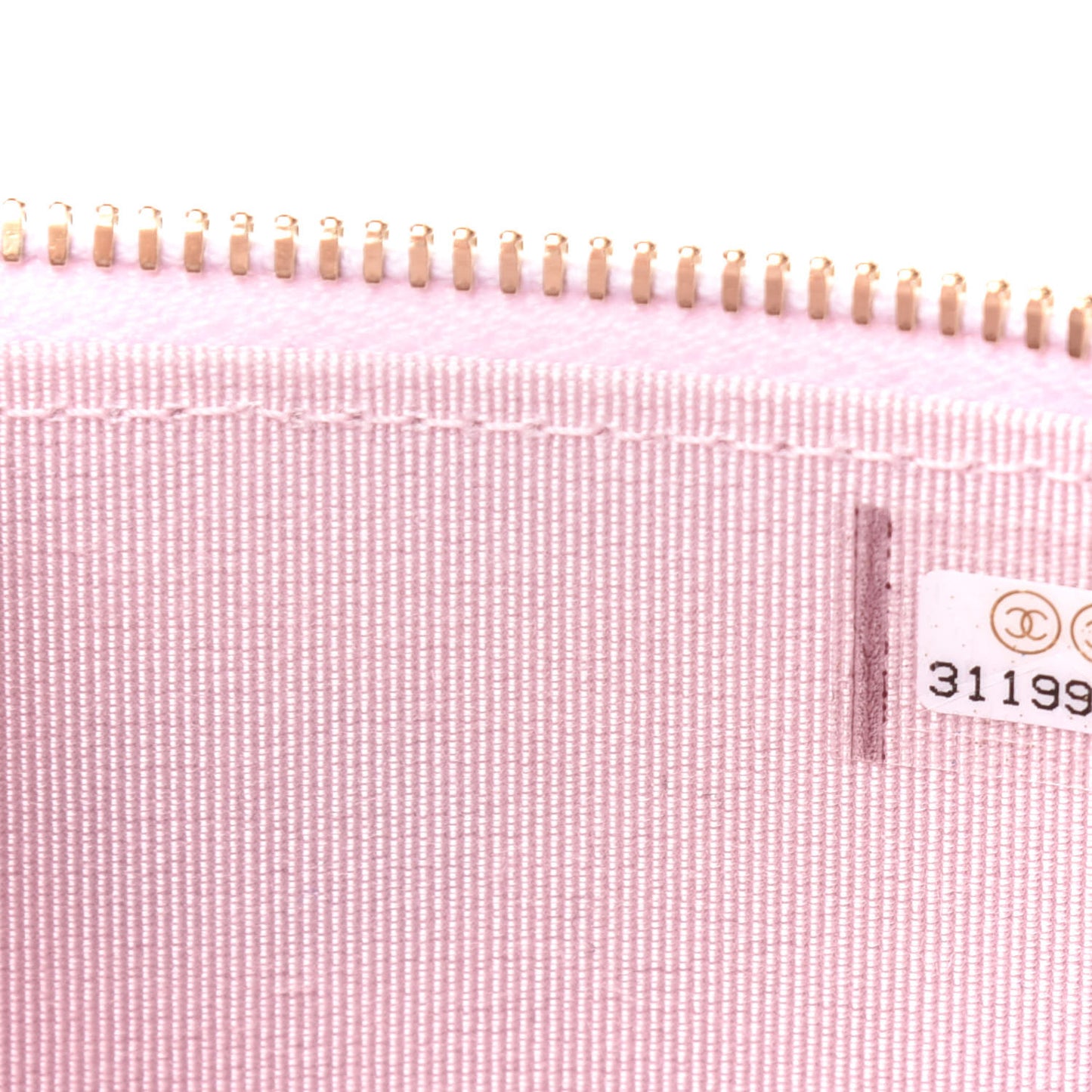 Caviar Quilted Mini Vanity Case With Chain Light Pink