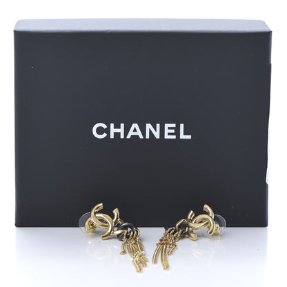 Chanel CC Chain Drop Earrings Gold Ruthenium 5 of 5