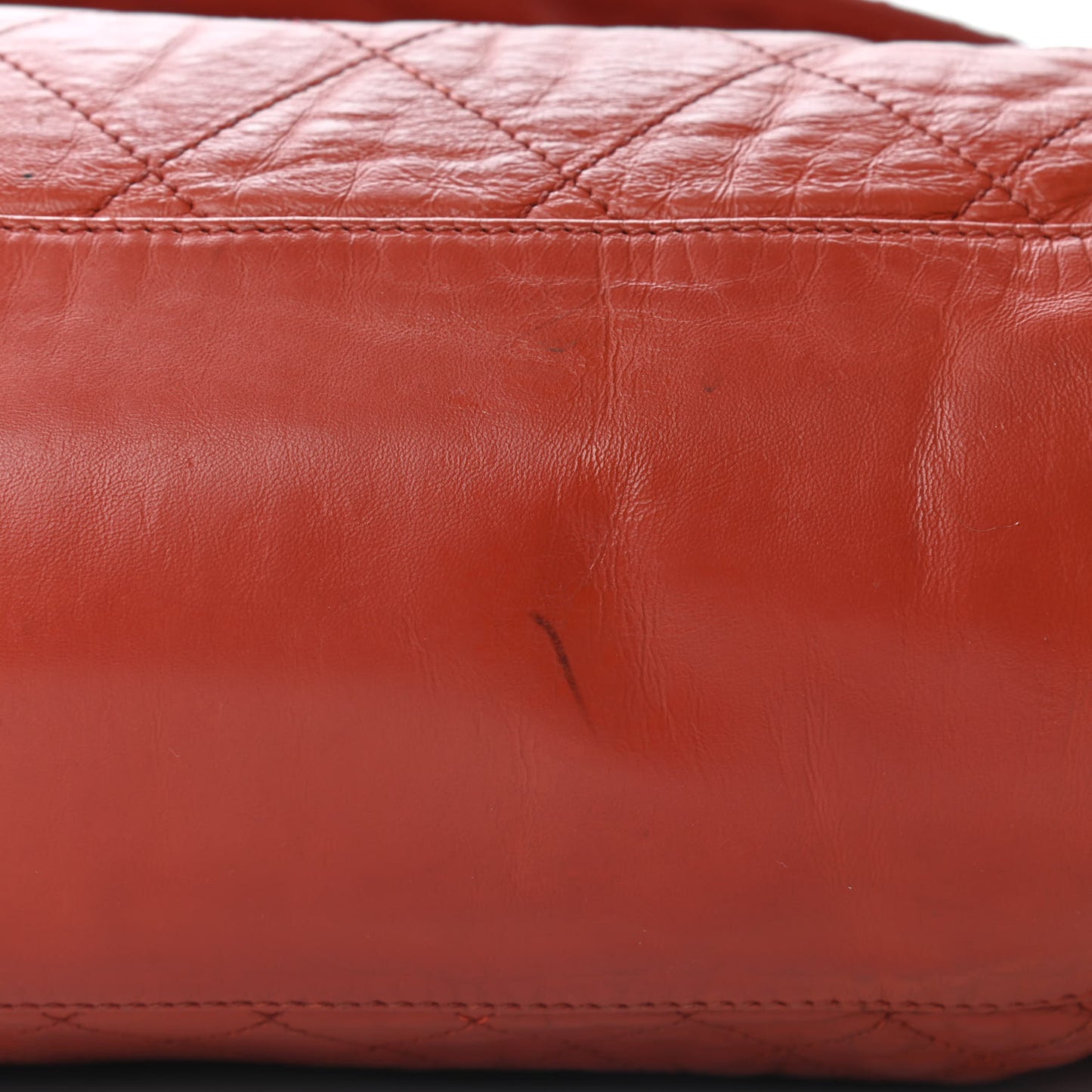 Lambskin Quilted New Lock Flap Red