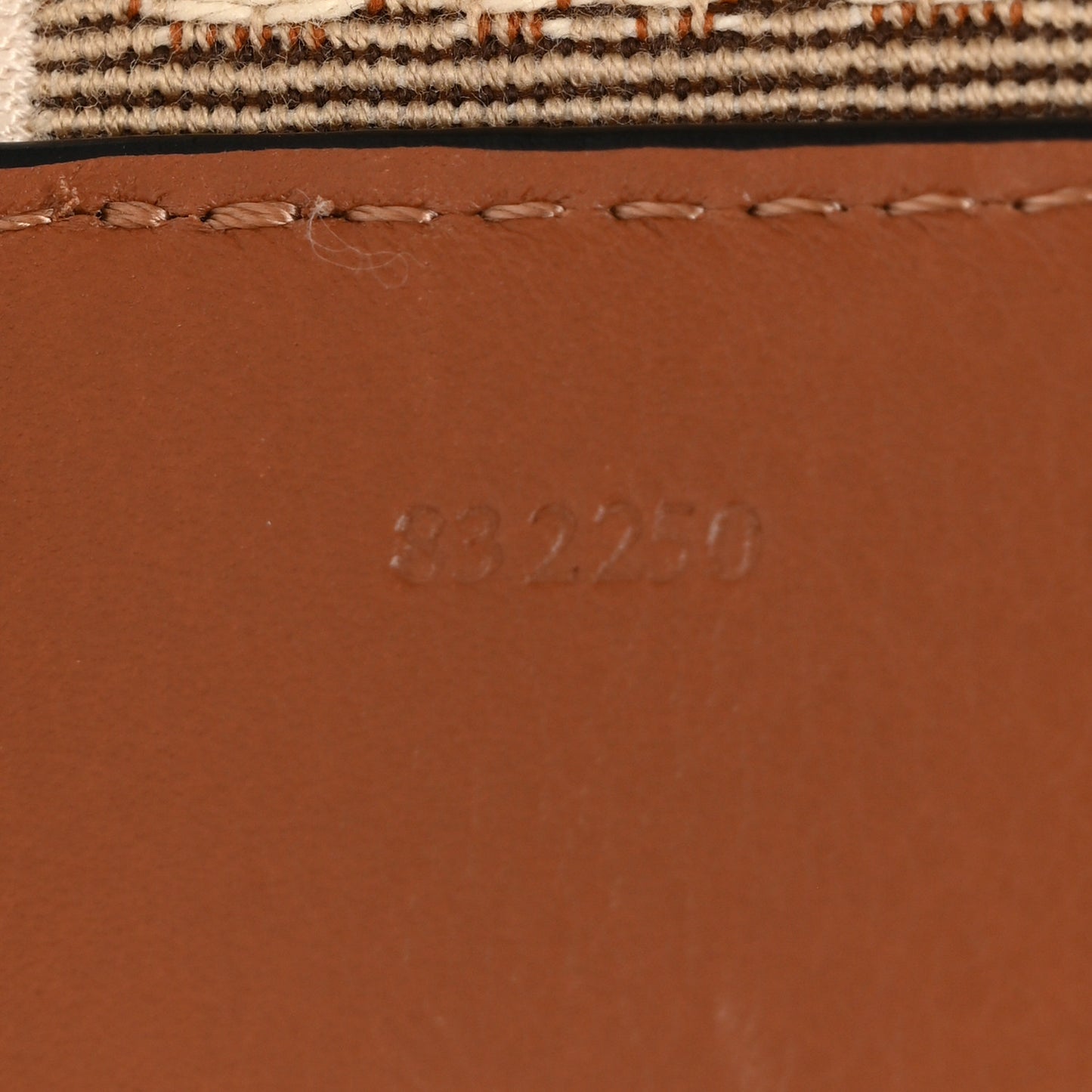 Calfskin Jacquard Anagram Strap Natural Tan