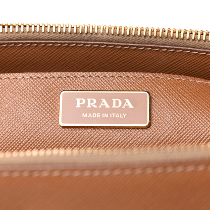 Prada Saffiano Medium Galleria Double Zip Tote Caramel 6 of 13