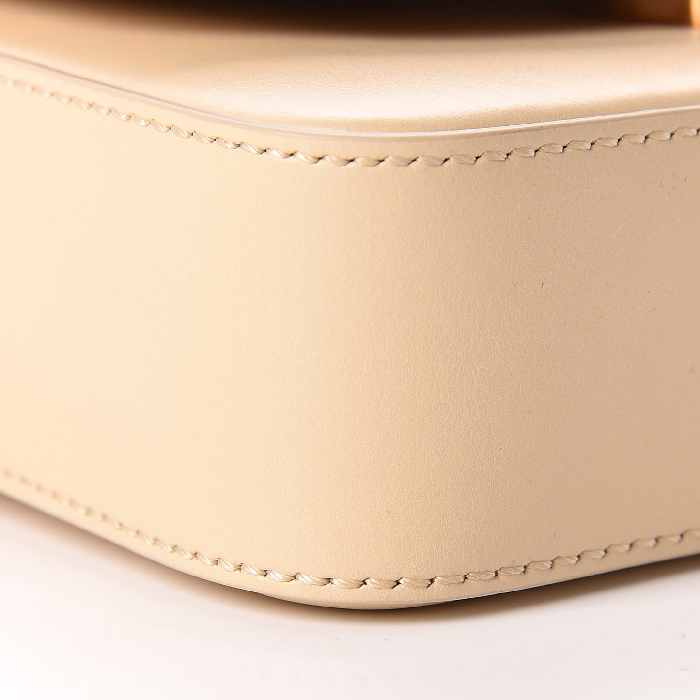 Shiny Calfskin Suede Mini C Bag Blondie Beige