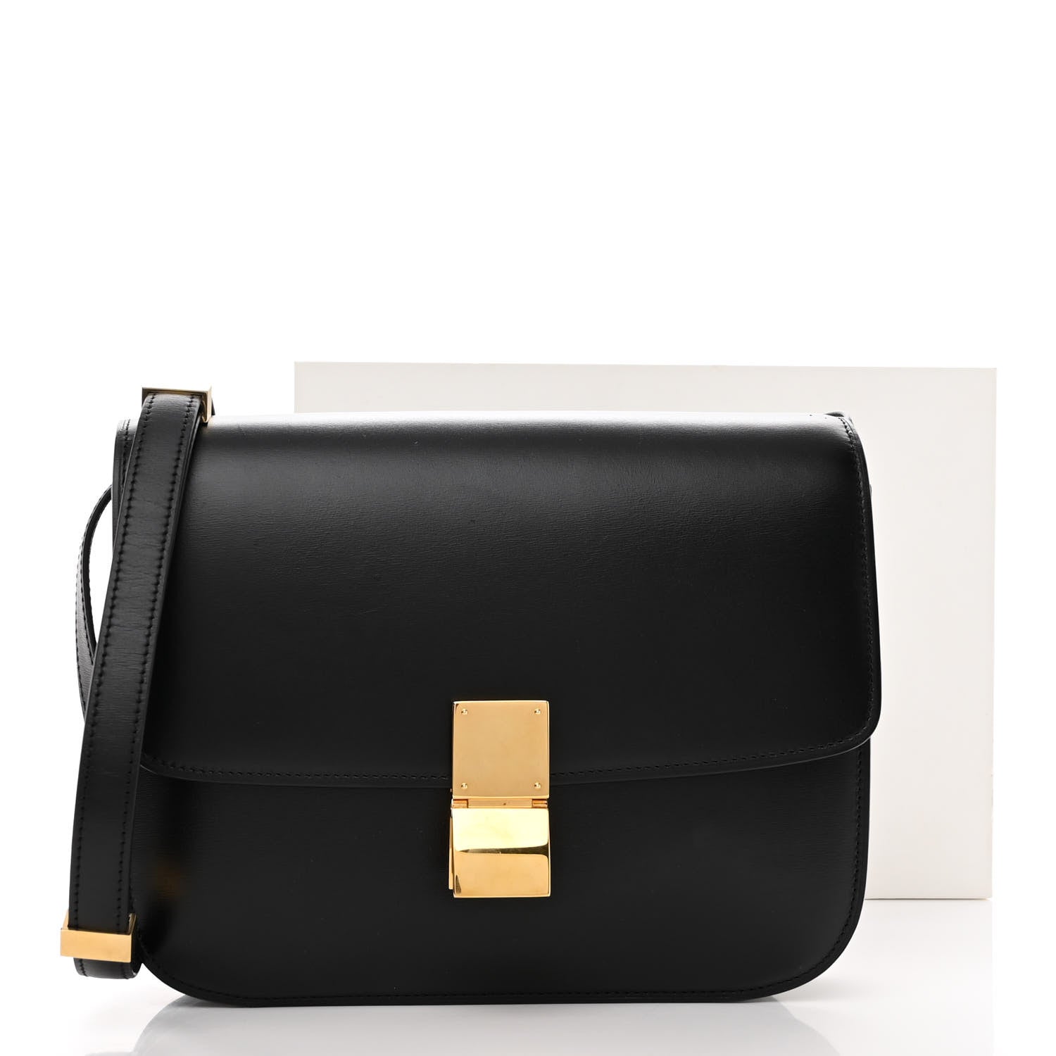 Celine Box Calfskin Medium Classic Box Flap Bag Black 13 of 13