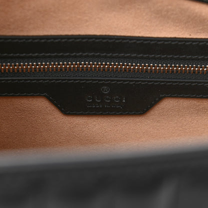 Gucci Calfskin Matelasse Aria Medium GG Marmont Shoulder Tote Black 5 of 9