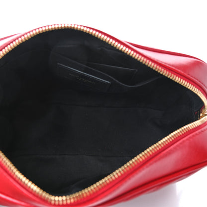 Saint Laurent Calfskin Matelasse Monogram Lou Camera Bag Red 4 of 4