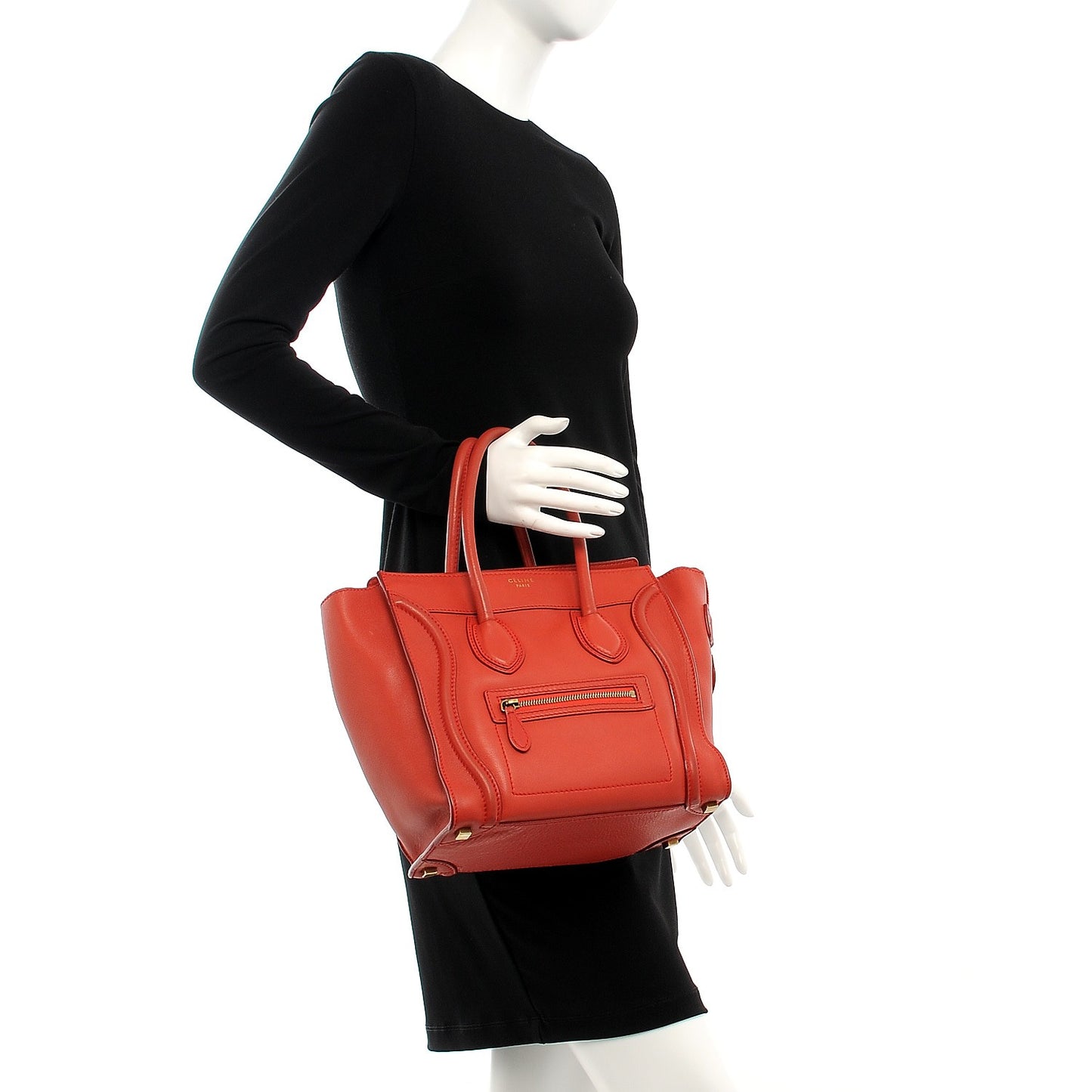 Smooth Calfskin Micro Luggage Red