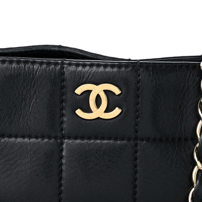 Chanel Calfskin Stitched Chocolate Bar Shopping Tote Black 19 of 19