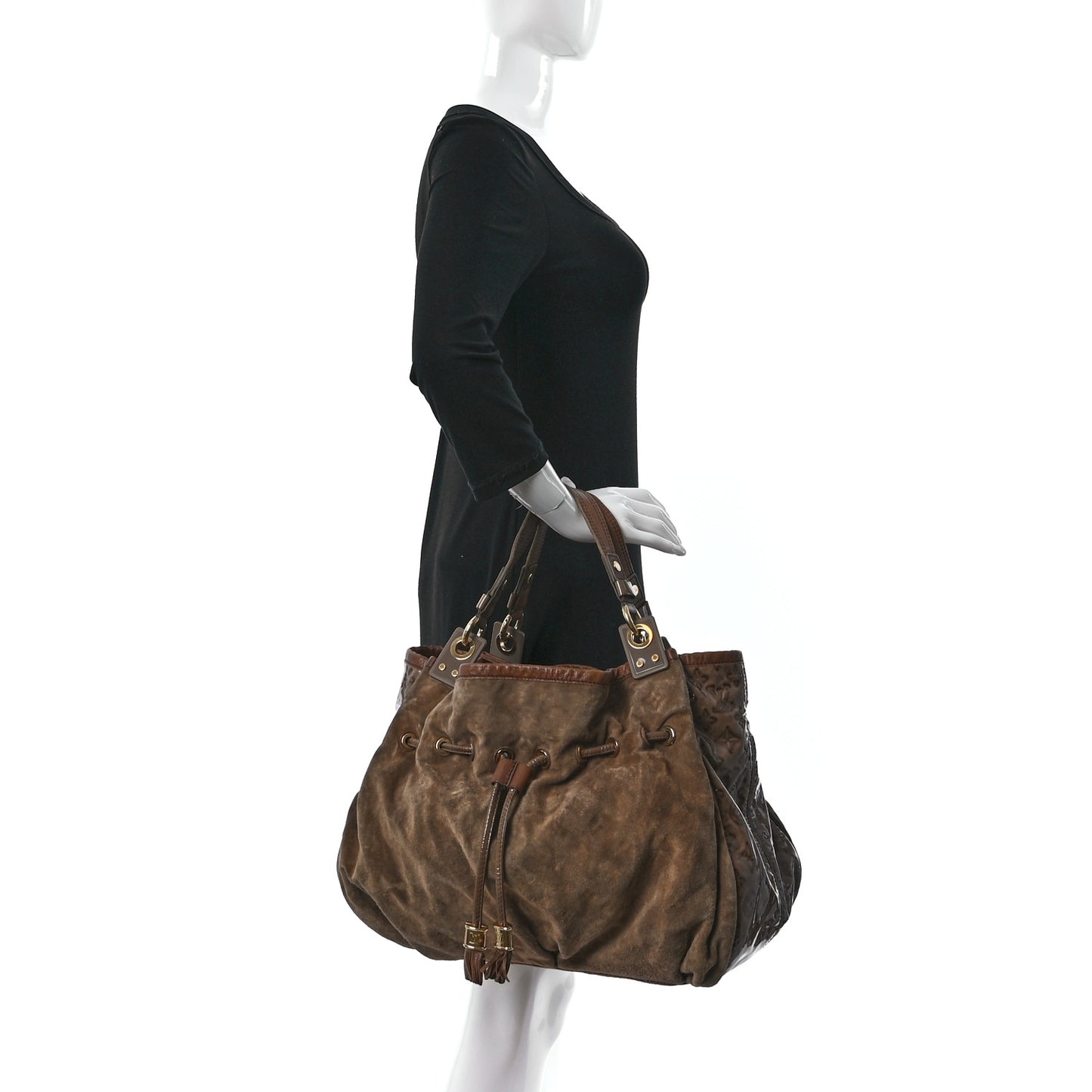 Suede Patent Monogram Irene Brown