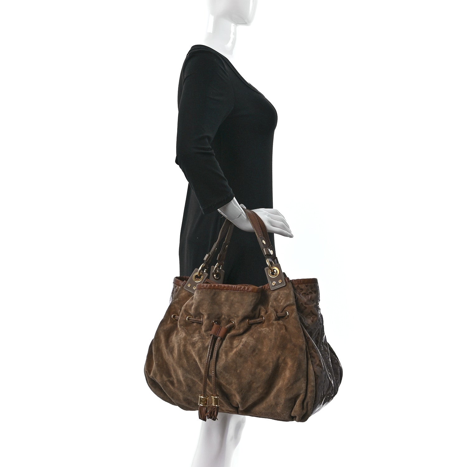 Louis Vuitton Suede Patent Monogram Irene Brown 2 of 17